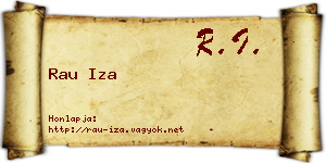 Rau Iza névjegykártya